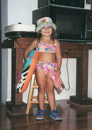 Sasha in swimming suit