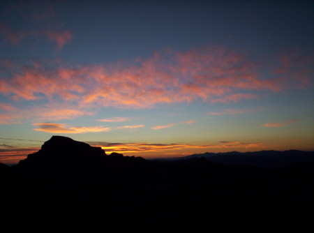 Sunrise over Uncompahgre Peak