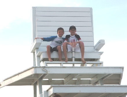 My two goofy boys - The Hamptons Summer 06