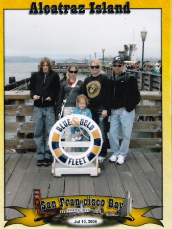 Alan, Dawn, Alex, Savannah & Peyton at Alcatraz