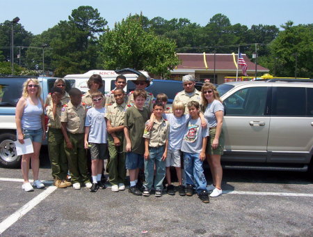 On our way to summer camp with our Boy Scout Troop