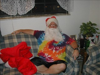 me dressed up as a hippy Santa