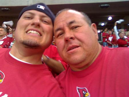 Dad and Son at Phoenix Cardinals Stadium