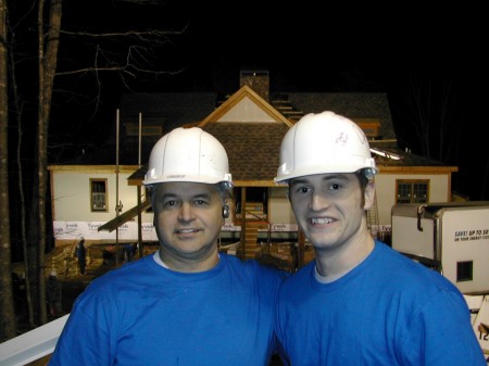 My son Kevin and I Volunteers on Extreme Makeover Home Edition