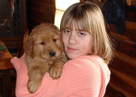 Daughter and Puppy