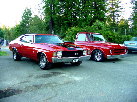 1972 chevelle and 1967 pickup