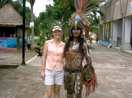 Linda and Mayan warrior