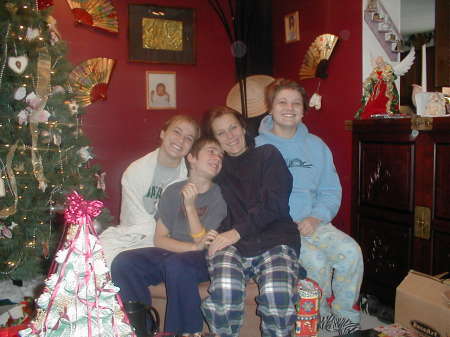 me and my three children on Christmas day 2005