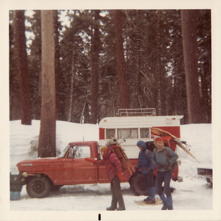 Snow hiking in Sierras