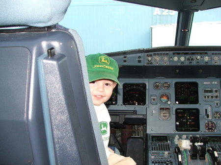 Drake in the cockpit