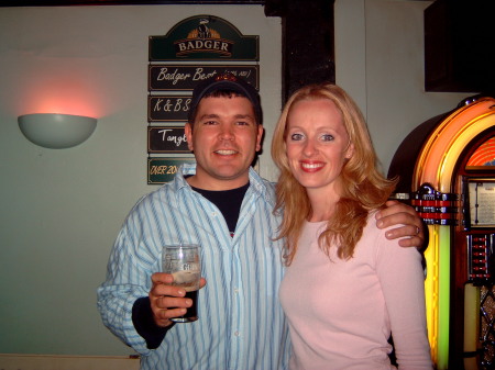 Donna & I at an old pub in England