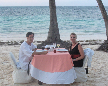 Dominican Republic - beachfront dinner