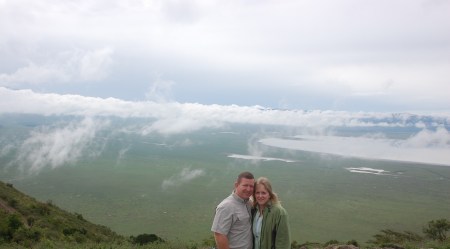 Paula and I above Ngorongoro Crater