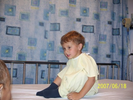 Nicholas in hospital