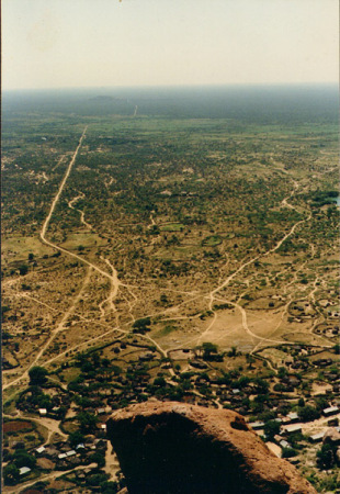 Looking down from on top of Buur Heybe, Somalia, 1987