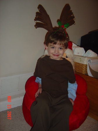 The cutest reindeer ever................My little boy Jacob