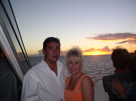 RON AND I ON A SUNSET CRUISE IN HAWAII!