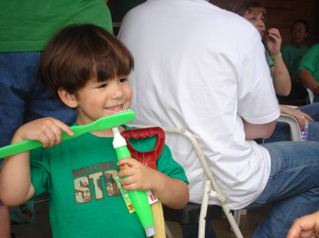 love of my life...my grandson showing his irish side...