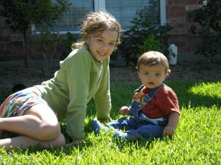 Rebecca, 10 and Caedmon, 8 1/2 months