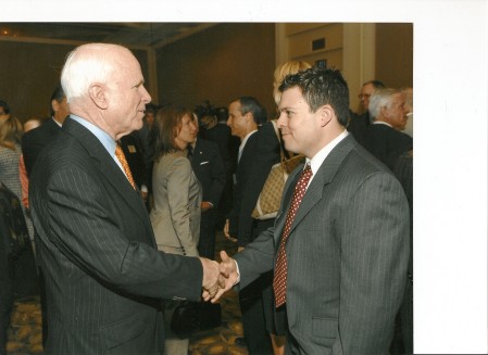 My son Mike and Presidential Candidate McCain