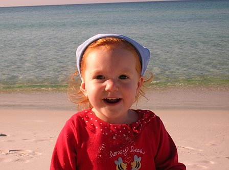 Miranda (2 yrs) at the beach