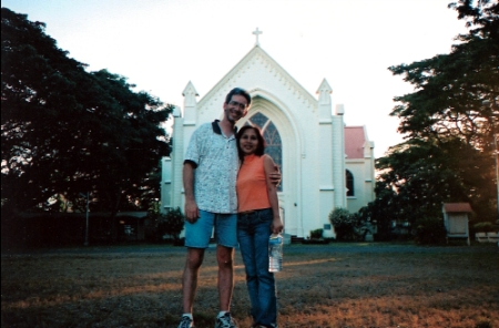 steve and lorna at silliman univ church philippines