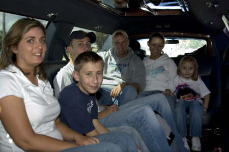 The Crew in a Limo on the way to a cruise