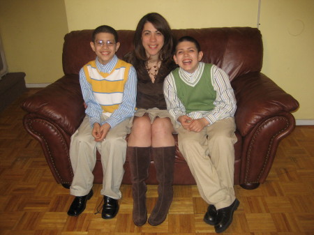 Lisette and two of her three boys.