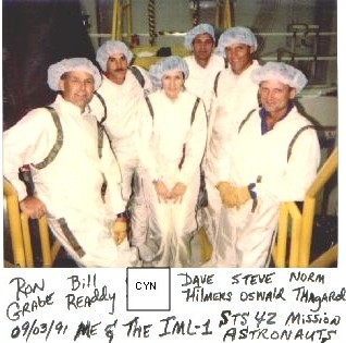 ME AND IML ASTRONAUTS DURING REAL TIME TRAINING