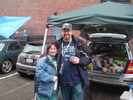 My sweetie and I tailgating