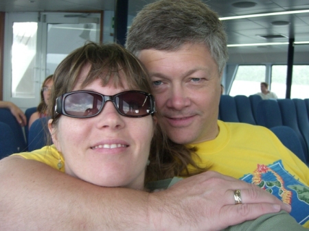 Ang and Me heading out to the Great Barrier Reef