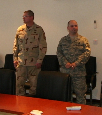 Me (on left) at unit briefing