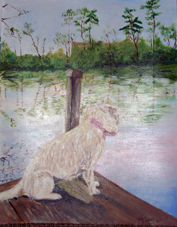 Lilli at the Pond Painting