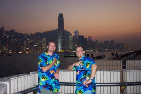 Aaron and good friend Ryan B in Hong Kong (2003)