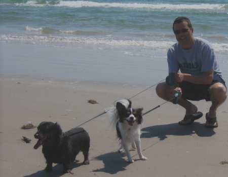 Me and the dogs on Padre Island