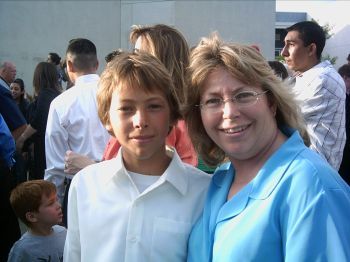 Anne with Dillan at Jr.high Graduation