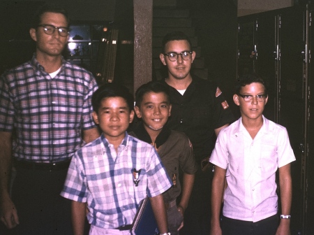 Gordon in Boy Scouts Okinawa far right 1967