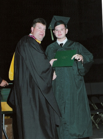 My oldest son, Tres graduating high school