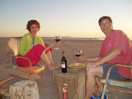 Sunset ritual at the beach house