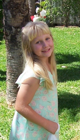 My daughter Mary on Easter, age 8