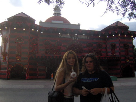 With my causin Vane in front of the "Parque de Bombas", Ponce, Puerto Rico