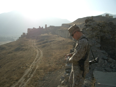 JP at the wall, Afghanistan