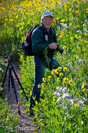 Jim shooting wildflowers on 7-17-2011