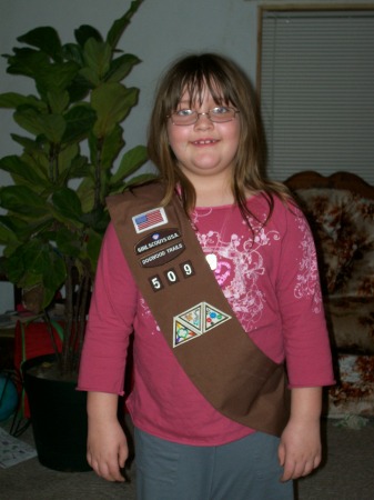 my daughter ready for brownies