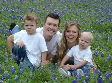 Family in the Blue Bonnets