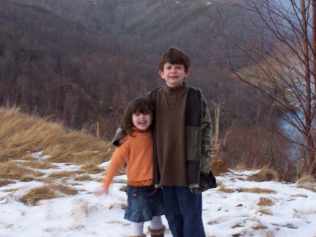 Zac and Libby in the mountains.