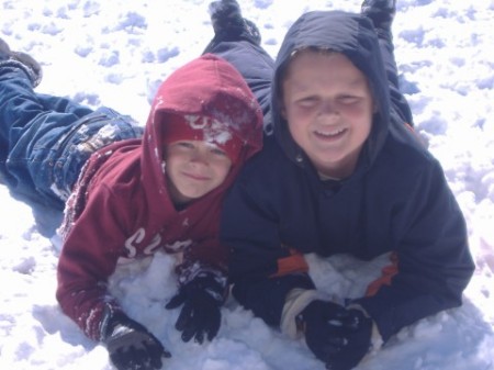 Ty & Kyle - snow day!