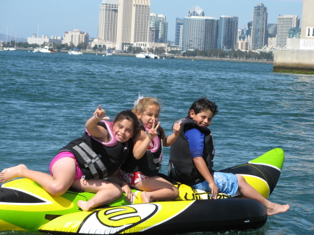 Our three awesome kids having fun in San Diego Bay