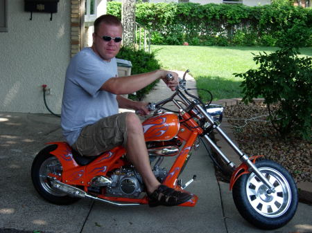 Oldest Son on my mini-chopper