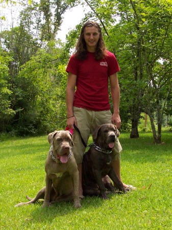 Laramie Blake with Bella and Rocco